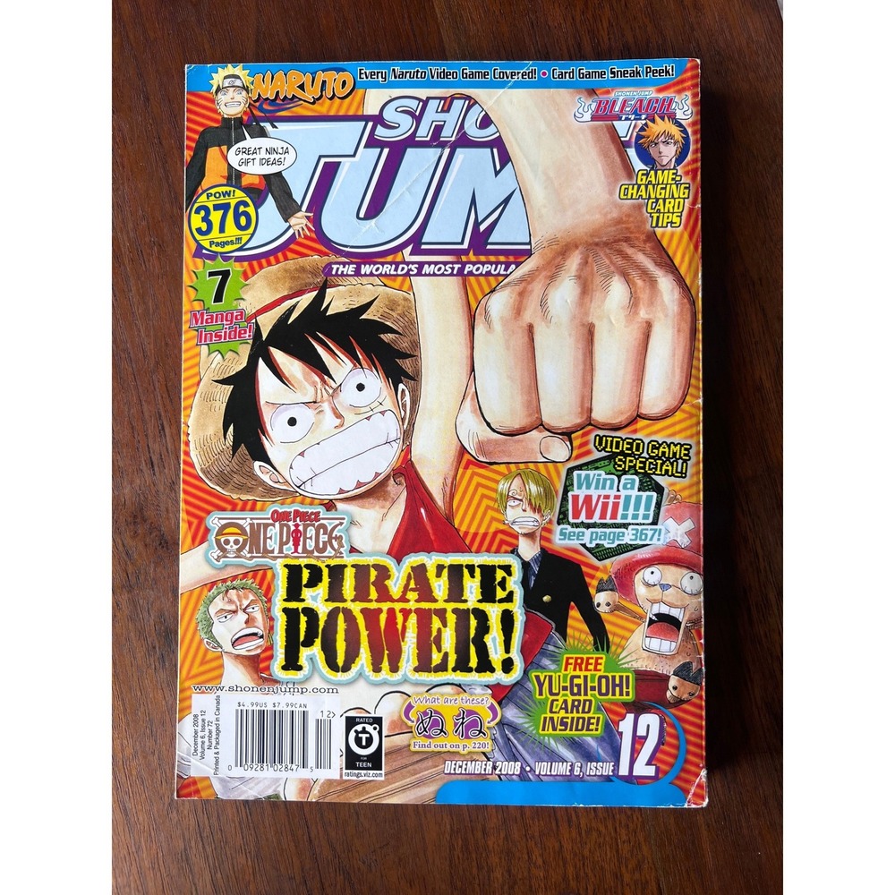 Shonen Jump Magazine December 2008 Vol 6 Issue 12 One Piece Naruto Bleach Viz